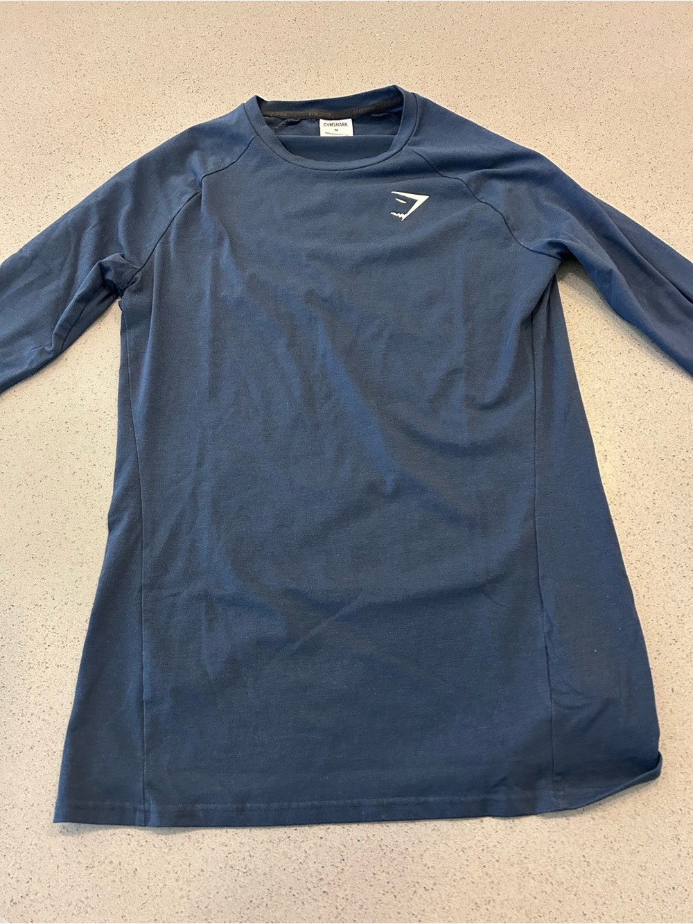 Gymshark Navy Compression Long Sleeve Performance Crew
